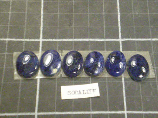 Cabochons of Sodalite.